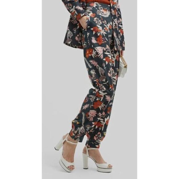 Carolina K Alicia Floral High Waisted Gaucho Pants NWT Sz. S - Picture 3 of 13
